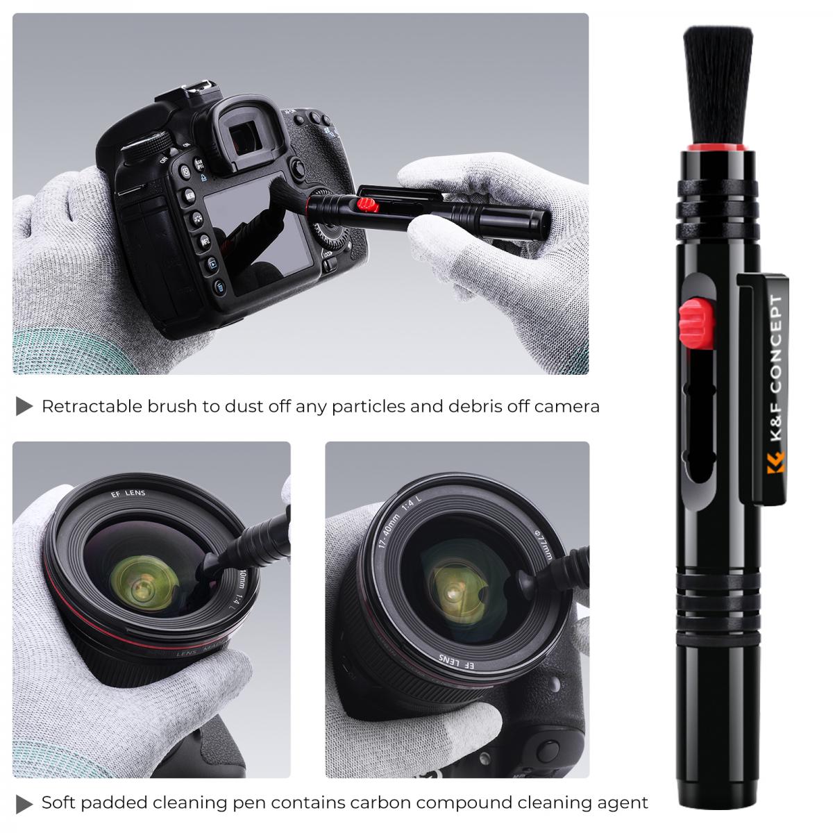 K&F Concept Professional Cleaning Pen for Optical Lenses Camera Care Equipment