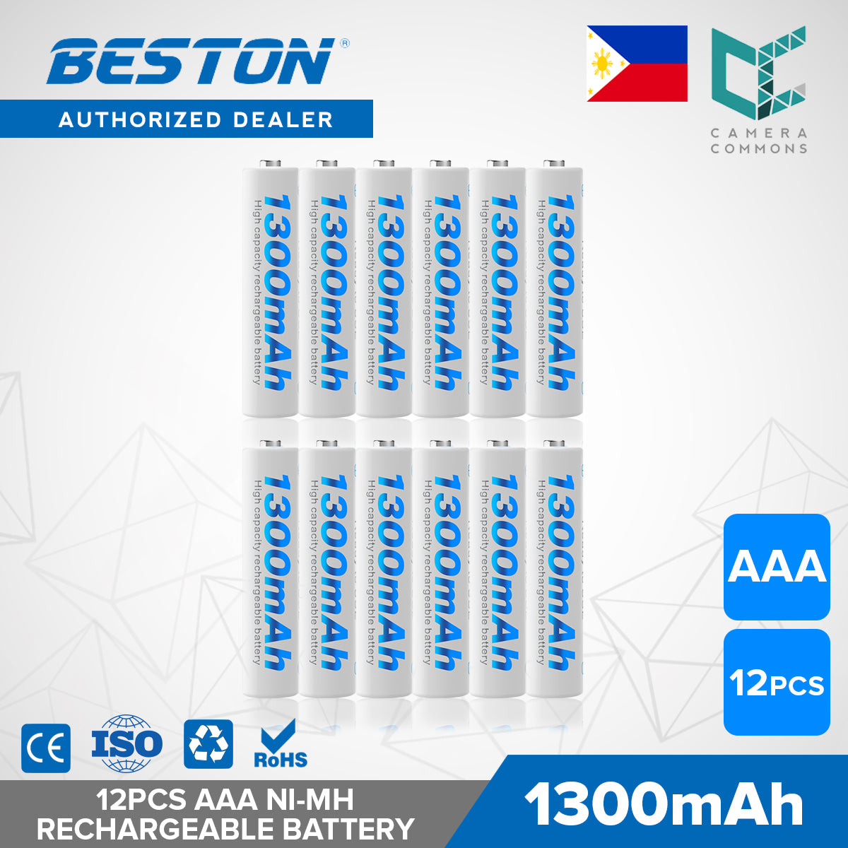 Beston 1300mAh Rechargeable Battery NiMH AAA 1.2V High Capacity 1pc 2pcs 4pcs 8pcs 12pcs