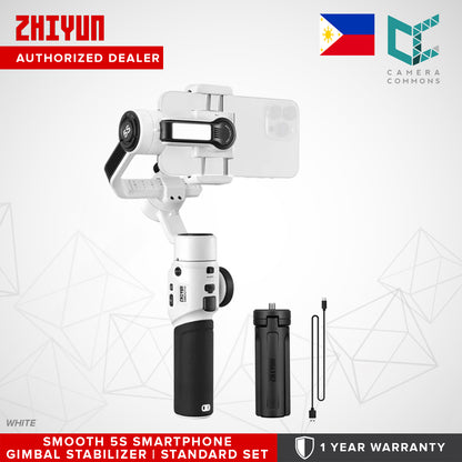 CLEARANCE Zhiyun Smooth 5S Smartphone Gimbal Stabilizer 3-Axis White Grey