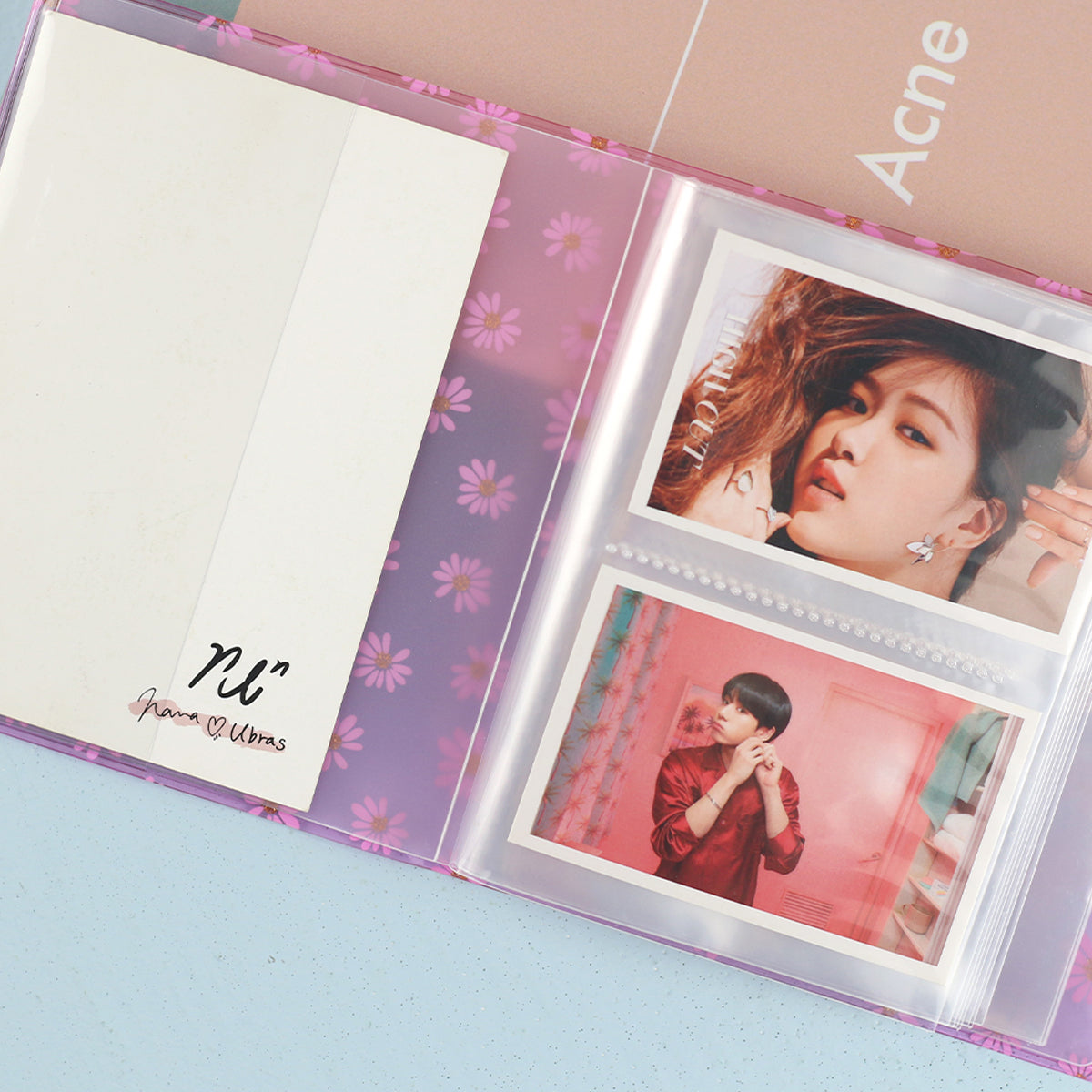 Photo Album 64 Pockets Slots Clear Transparent Daisy Plastic for Fujifilm Instax Mini Films