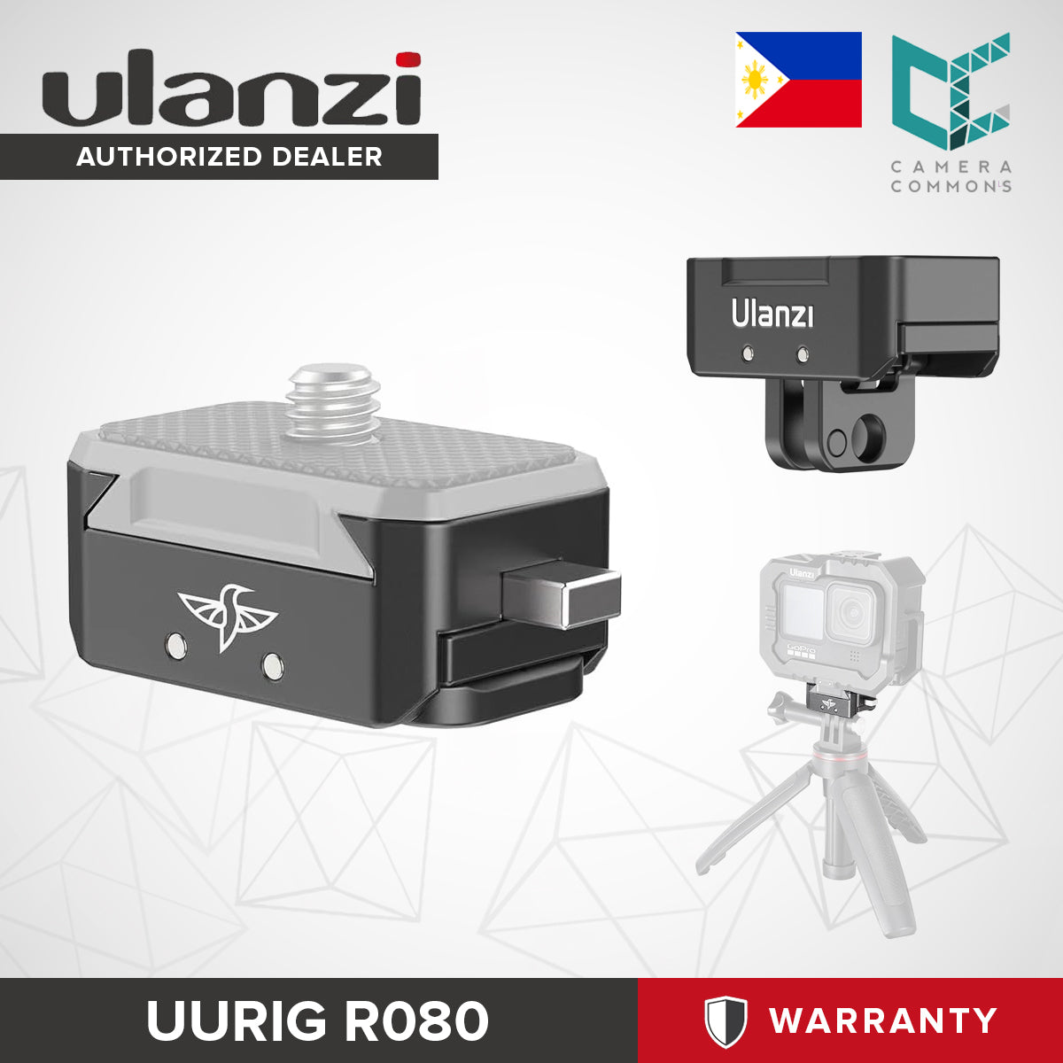 Ulanzi UURig R080 Hummingbird Aluminum Alloy Quick Release Base for Action GoPro Camera Accessories