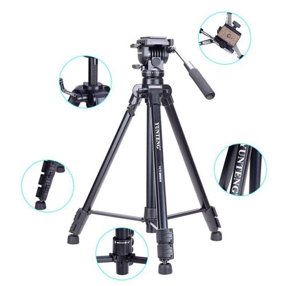 Yunteng VCT-880 Fluid Head Video Tripod for DSLR Mirrorless Photography Videography