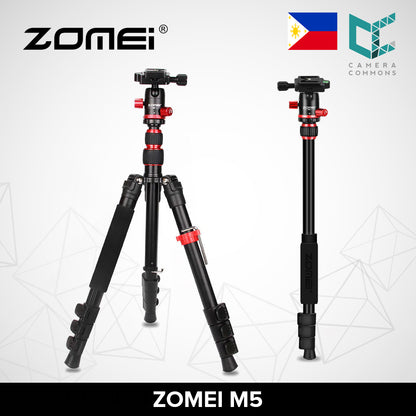 Zomei M5 Tripod Lightweight Travel Aluminum Monopod Compact Portable 360 Degree Ball Head