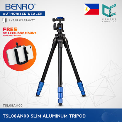 Benro TSL08AN00 Slim Aluminum Alloy Tripod with Ball Head