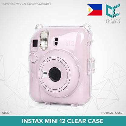 Clear Glitter Case for Fujifilm Instax Mini 11 Mini 12 Camera Transparent Protective Crystal Cover