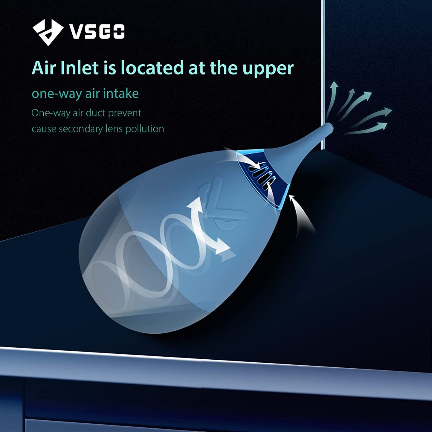 VSGO V-B012E Blue Filter Air Blaster Blower with Filter Tumbler Camera Cleaning Equipment