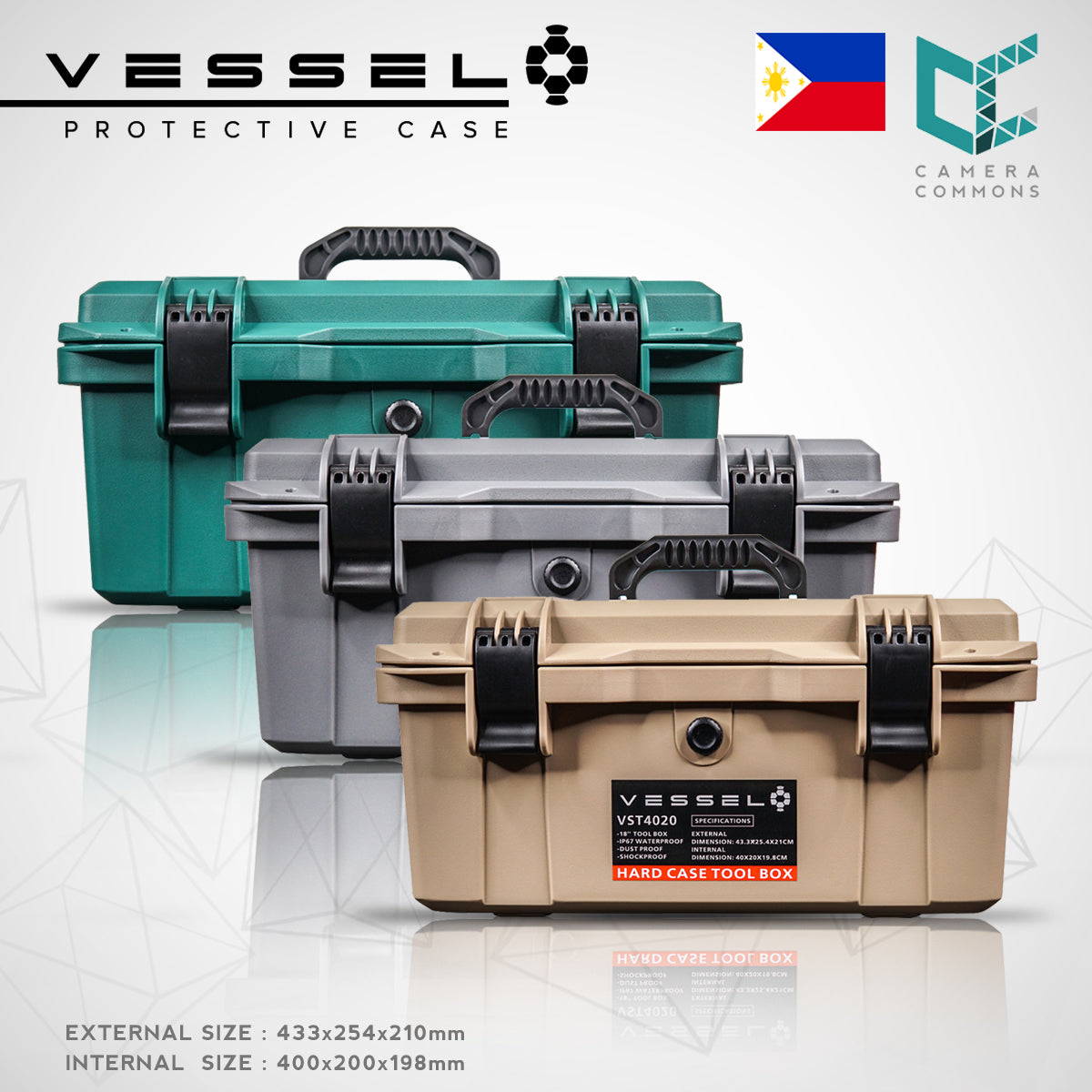 VESSEL VST3617 VST4020 VST4625 Hard Case Tool Box For Hardware Tools and Equipment