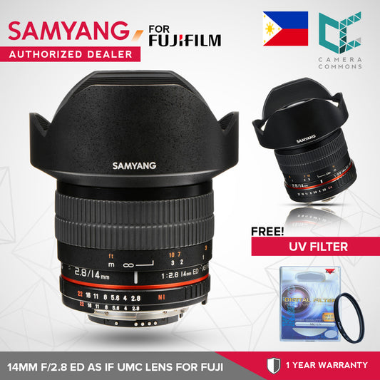 Samyang 14mm f/2.8 ED AS IF UMC Lens for Fujifilm X Mount