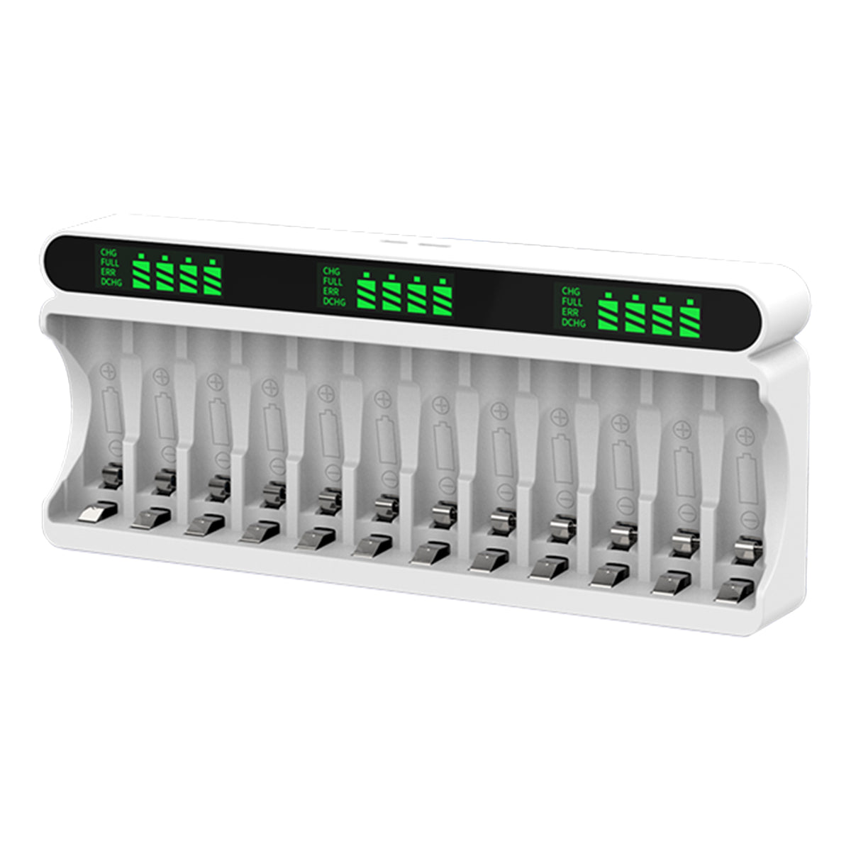 Beston C9025 LED C9025L Smart LCD 12 Bay Charger for Ni-MH AA AAA Battery