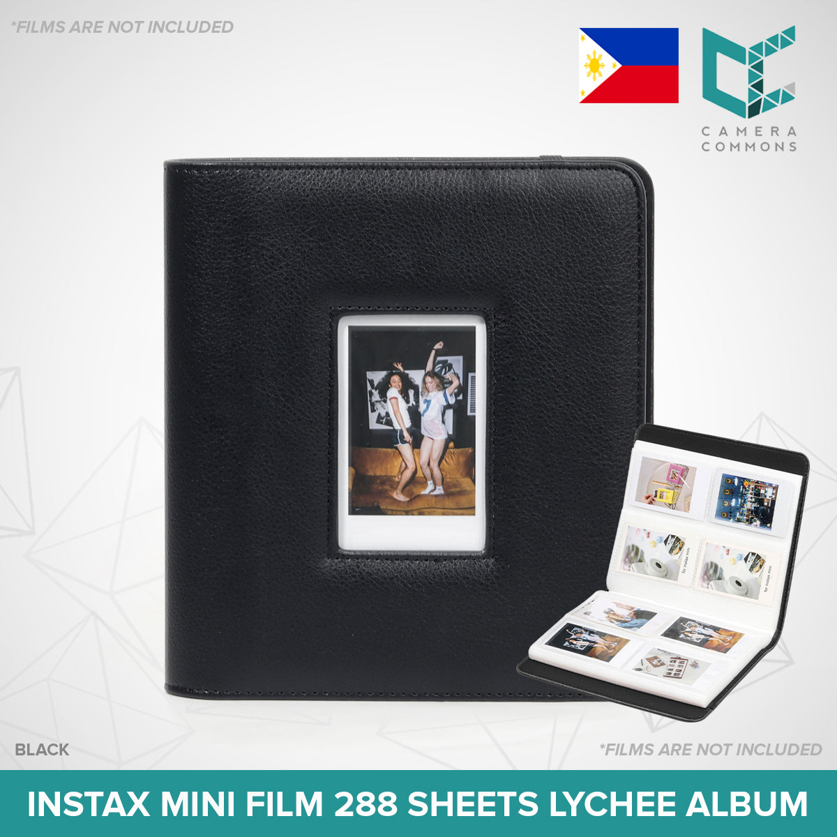 CLEARANCE Caiul 288 Sheets Mini Photo Album Hollow Iridescent Silver Pink