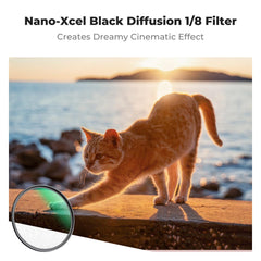 K&F Concept 37mm to 82mm Black Mist 1/8 Filter Waterproof and Scratch-Resistant Green Coated Nano-X