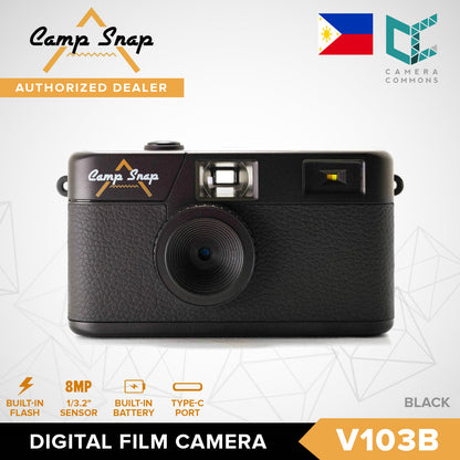 Camp Snap V103B / V105 Digital Film Camera 8MP Point and Shoot Vintage Photo Retro Screen Free with Flash Type C