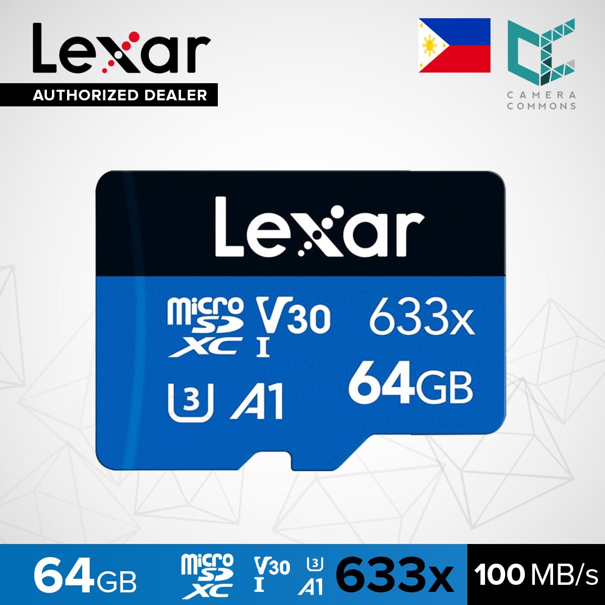 Lexar Professional 633x microSDHC microSDXC UHS-I A1 Micro SD Card Solo (32gb, 64gb)