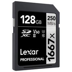 Lexar Professional 1667x UHS-II SDXC SD Memory Card Silver Series (64GB, 128GB, 256GB)