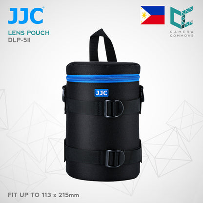 JJC DLP-1II Water Resistant Deluxe Lens Pouch with Shoulder Strap for Canon, Nikon, Sony, Fujifilm, Samsung, Tamron, Leica lenses (DLP-1II, DLP-2II, DLP-3II, DLP-4II, DLP-5II, DLP-6II, DLP-7II)