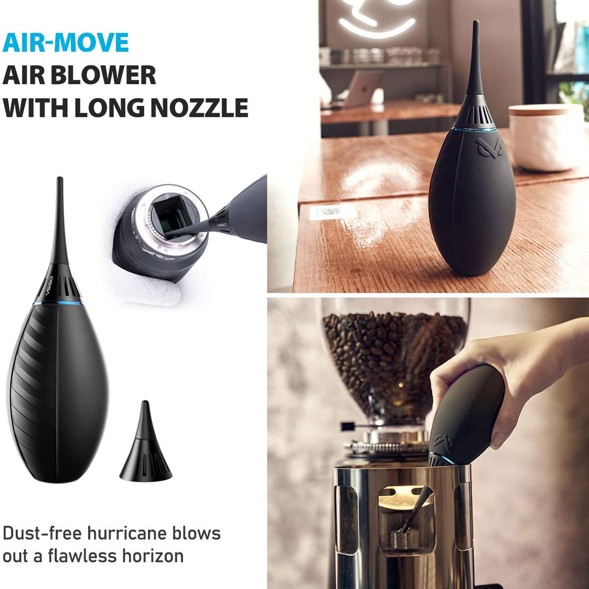 VSGO VS-A3E Warp-up Camera Cleaning Kit Portable Bag Air Blower Lens Cleaning Pen Spray Cotton Swab Cloth for Camera Lens Optical Optical Phone