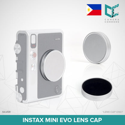Lens Cap Protective Cover Silver for Fujifilm Instax Mini Evo Hybrid Camera Instant Accessories