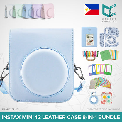 Leather Case Flannel Case Bag Cover Plain Colors for Fujifilm Instax Mini 11 Mini 12 Instant Film Camera PU Leather