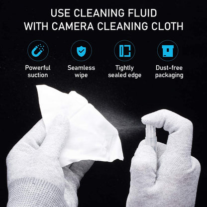 VSGO VS-A3E Warp-up Camera Cleaning Kit Portable Bag Air Blower Lens Cleaning Pen Spray Cotton Swab Cloth for Camera Lens Optical Optical Phone