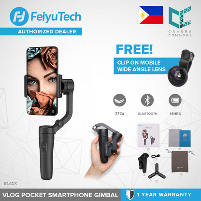 Feiyutech VLOG Pocket a Pocket Sized Foldable 3 axis Smartphone Handheld Gimbal Stabilizer for Smartphone