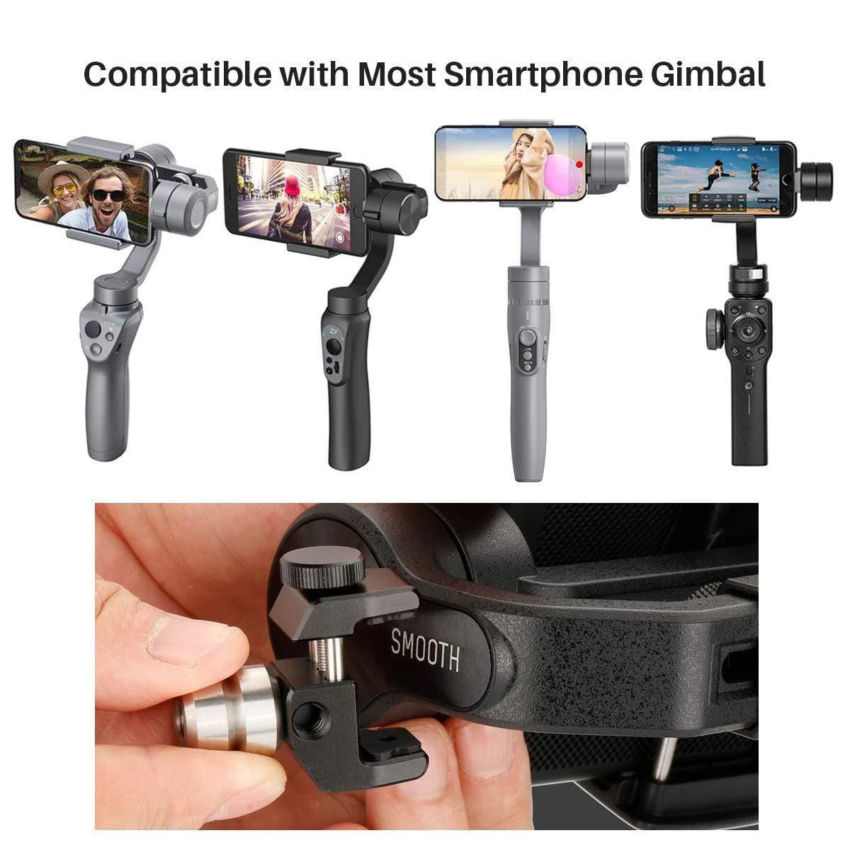 Ulanzi PT-4 Universal Gimbal Counterweight Compatible for DJI Osmo Mobile 2 Zhiyun Smooth 4 Feiyu Vimble 2 Evo Gimbal Stabilizer PT4