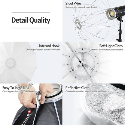 Triopo KQ65 Lantern Softbox 65cm 25.6inches Foldable Spherical Collapsible Bowens Mount for Studio