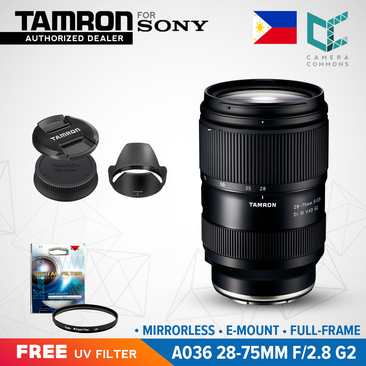 Tamron A063 28-75mm F/2.8 Di III VXD G2 for Sony E-Mount Full Frame (Version 2 Updated)