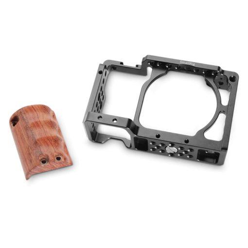 SmallRig Camera Cage with Wooden Handgrip for Sony A6000 A6300 2082