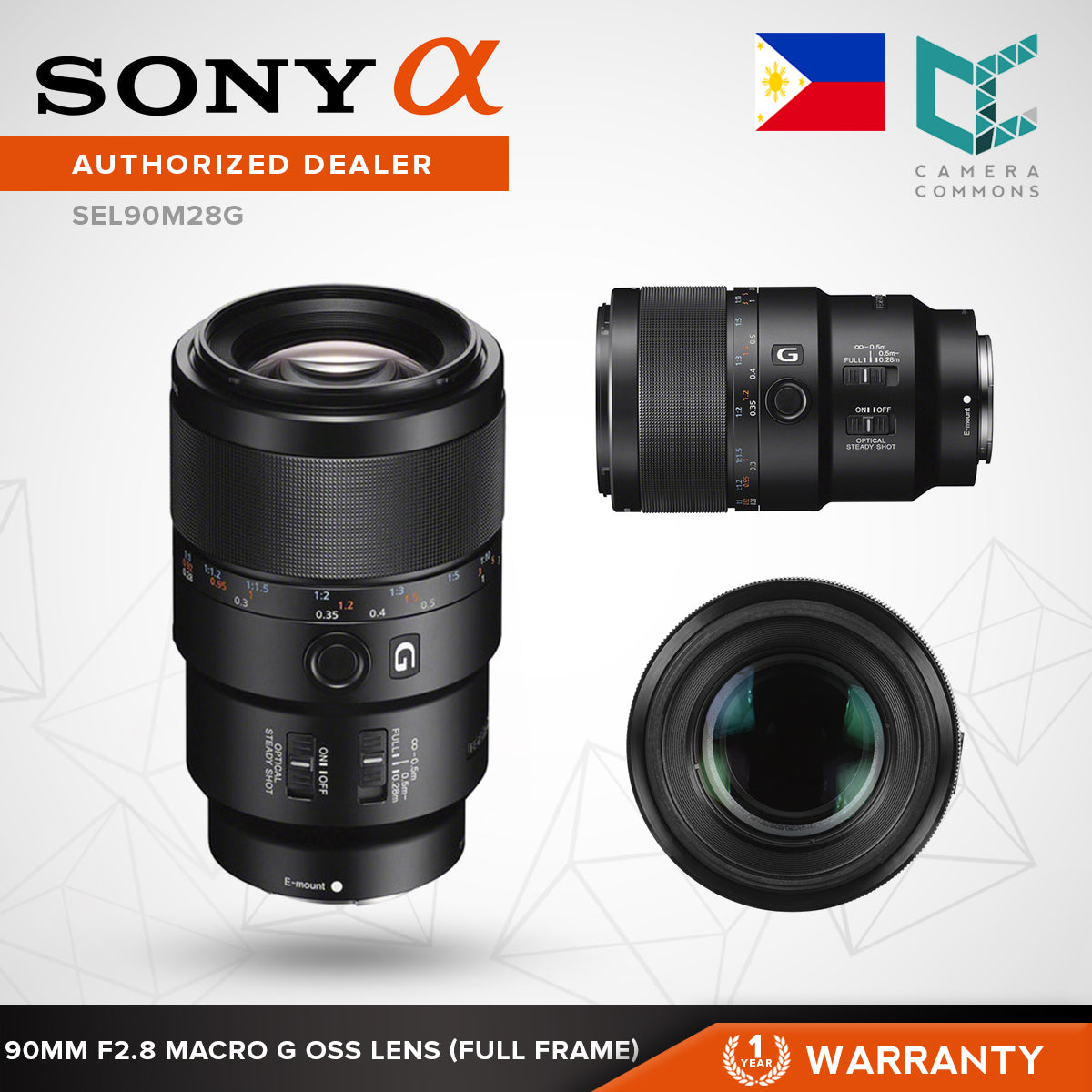 Sony Lens FE 90mm F2.8 Macro G OSS SEL90M28G