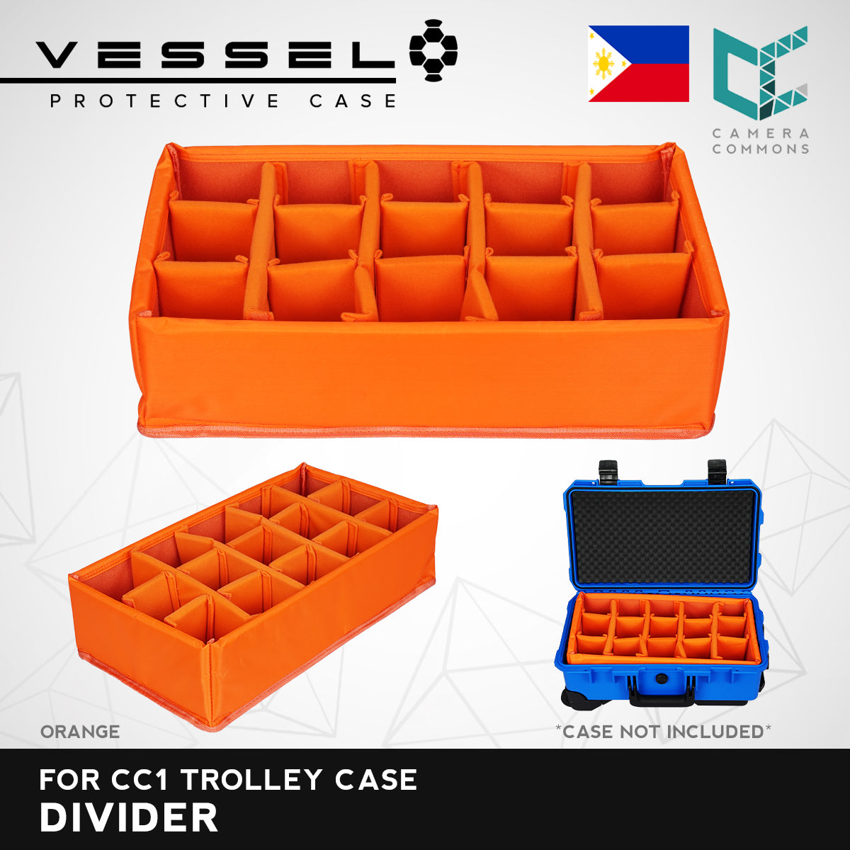 VESSEL Divider for CC1 Trolley Hard Case | Divider Only Camera Accessories