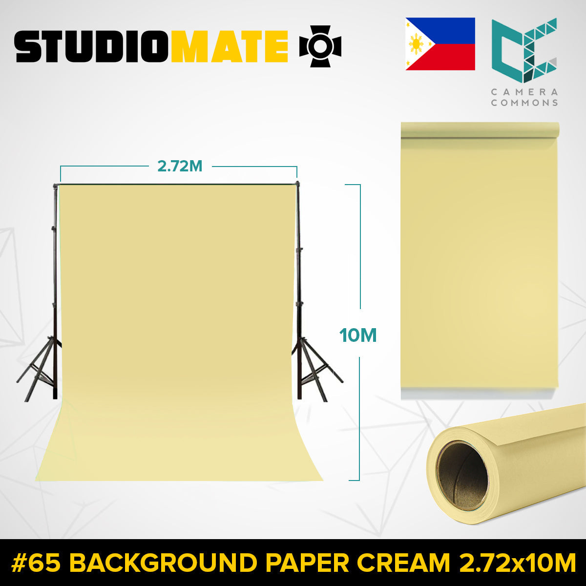 Studiomate Seamless Photography Videography Backdrop Background Paper 2.72x10m / 8.92x32 ft Studio Equipment