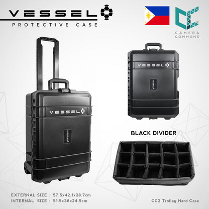 VESSEL CC2 CC2T Trolley Hard Case for Photography Equipment Gear Case Large Size
