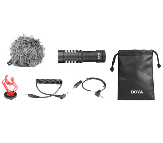BOYA BY-MM1 Cardioid Microphone Wired Audio Equipment Compact On-Camera Recording Mic