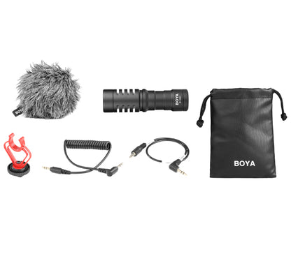 BOYA BY-MM1 Cardioid Microphone Wired Audio Equipment Compact On-Camera Recording Mic