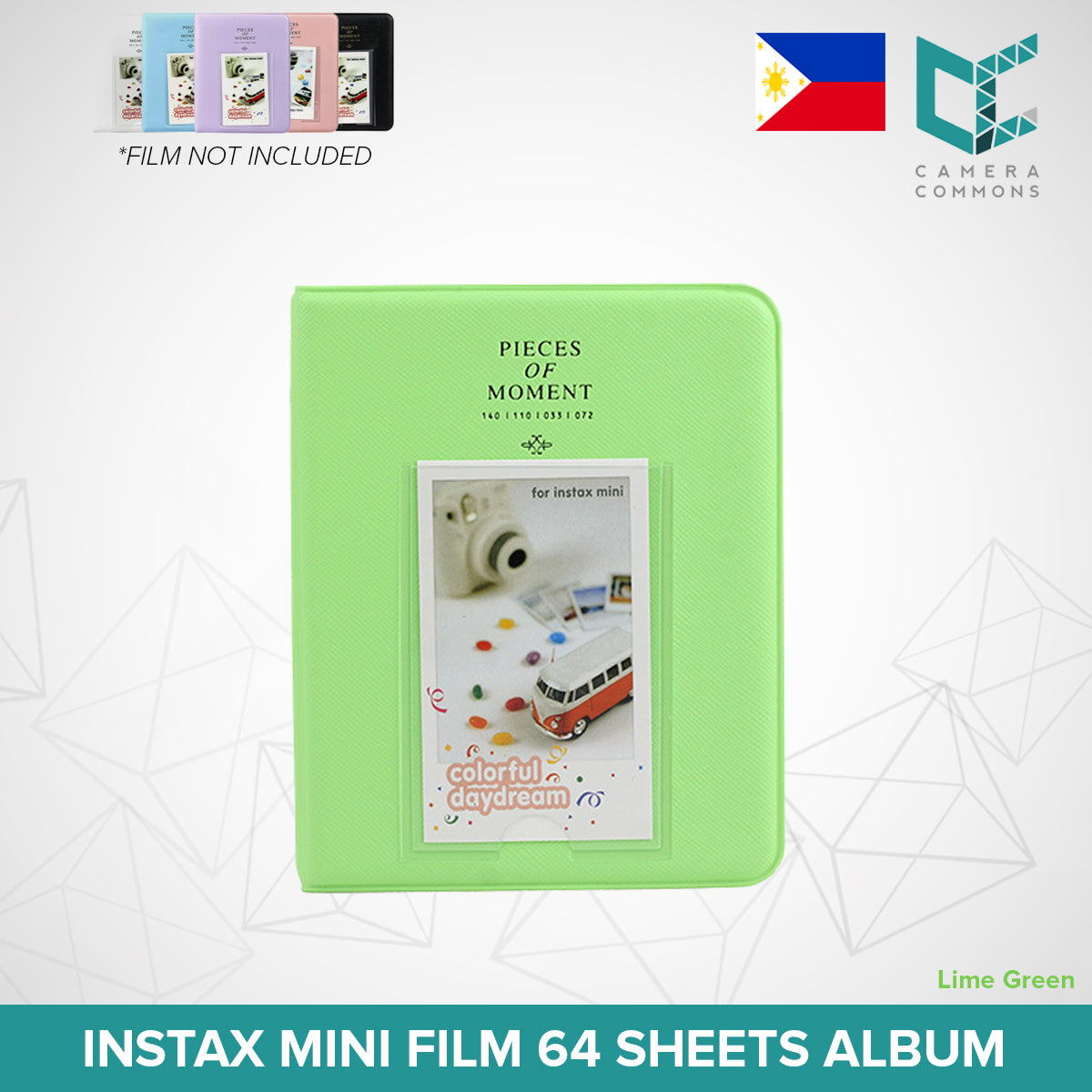 Photo Album Pieces of Moment/Memories 64 Pockets Slots Plain Color for Fujifilm Instax Mini Film