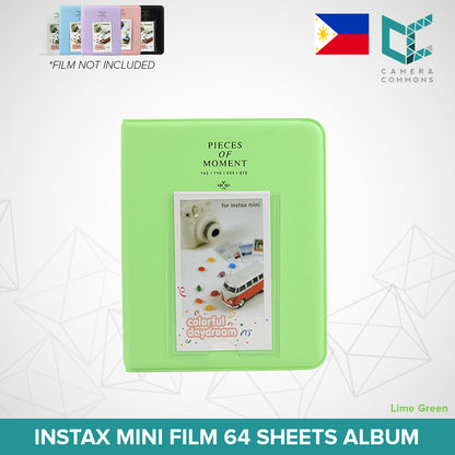 Photo Album Pieces of Moment/Memories 64 Pockets Slots Plain Color for Fujifilm Instax Mini Film