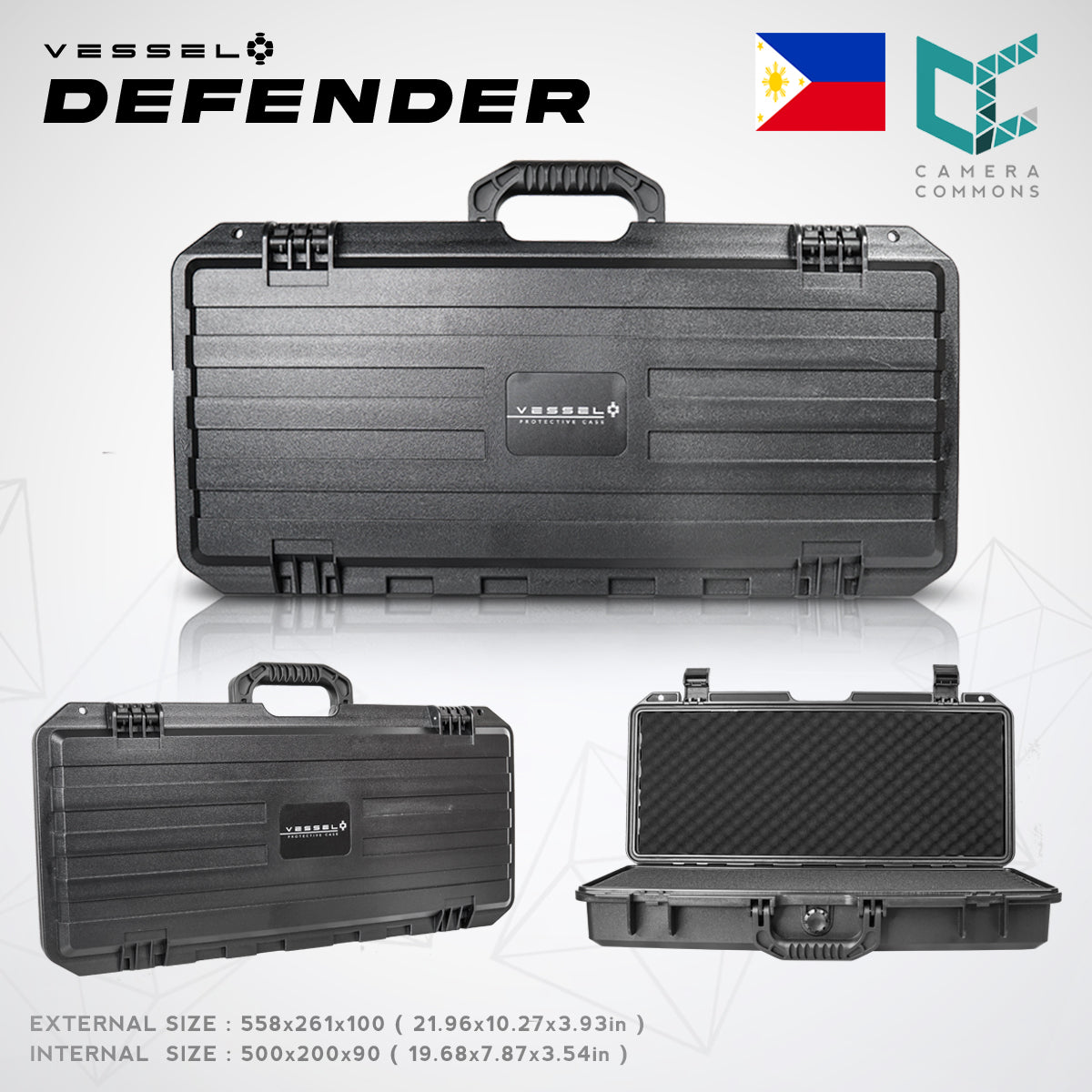 VESSEL DEFENDER VS5020 Portable Hard Case for Photography Equipment Tactical Instruments Tool Box and other devices