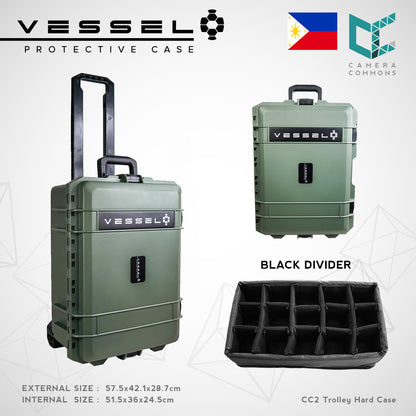VESSEL CC2 CC2T Trolley Hard Case for Photography Equipment Gear Case Large Size