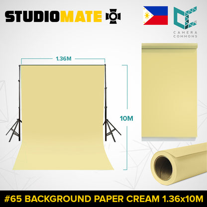Studiomate Seamless Photography Videography Backdrop Background Paper 1.36x10m / 4.46 x 32 ft Studio Equipment