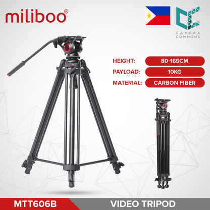 CLEARANCE Miliboo MTT606B Tripod kit with Mid Spreader Carbon Fiber