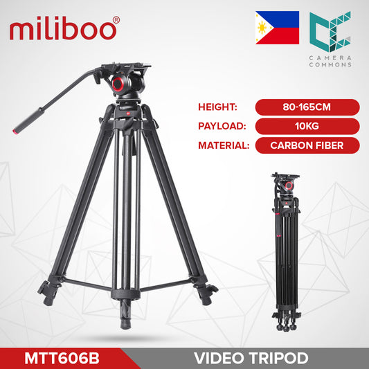 CLEARANCE Miliboo MTT606B Tripod kit with Mid Spreader Carbon Fiber