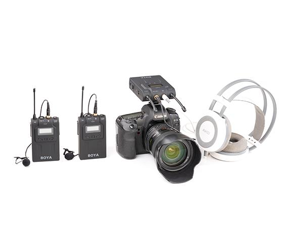 BOYA BY-WM8 UHF Dual-Channel Wireless Lavalier Microphone System with 48 Channels 6 Hours Continuous Running Time for Interviews - Camera Commons PH