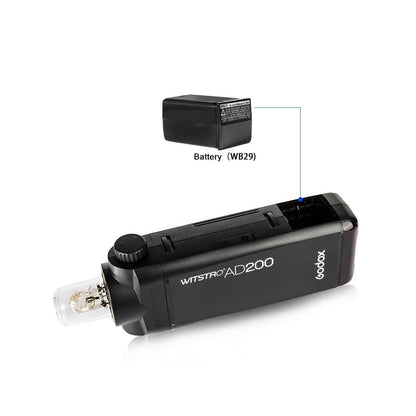 Godox WB29 Battery Replacement 2900mAh Lithium Battery Pack for AD200 AD200Pro