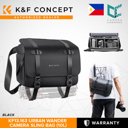 K&F Concept Urban Wander 5L 10L Sling Crossbody Bag for Mirrorless Camera Accessories Travel KF13.163 KF13.171 KF13.179