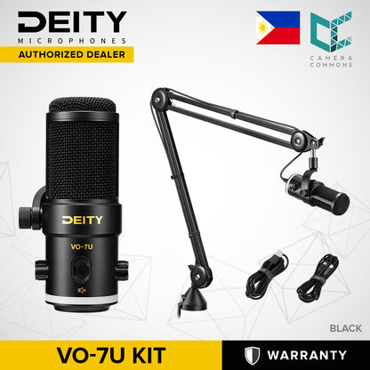 CLEARANCE Deity Microphones VO-7U Dynamic Supercardioid USB Streamer Microphone Kit with Boom Arm