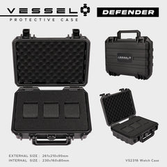 VESSEL Watch Case Organizer Storage Hard Cases with Foam for Watches