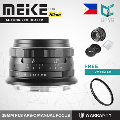 MEIKE 25mm f/1.8 Wide Angle Manual Lens for Nikon Mirrorless Camera