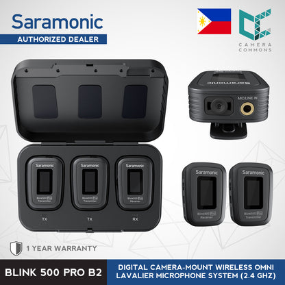 Saramonic Blink 500 Pro B2 2-Person Digital Camera-Mount Wireless Omni Lavalier Microphone System (2.4 GHz)