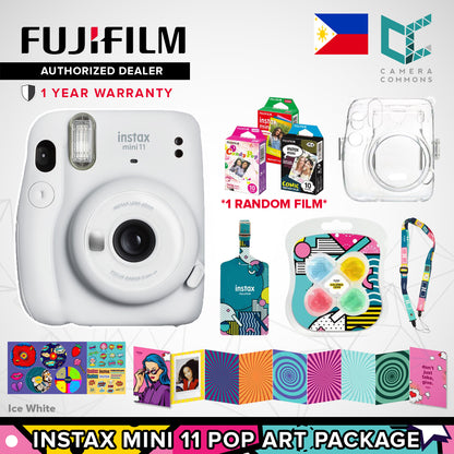 FUJIFILM Instax Mini 11 Pop Art Package Creative Artistic Artsy Colorful Design with Random Film