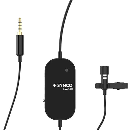 Synco Lav-S6M Monitor Clip-On Lavalier Microphone Mic for Interview Conference Live Broadcast Vlog